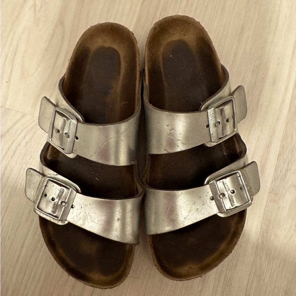 Silver Birkenstocks size 36 EU